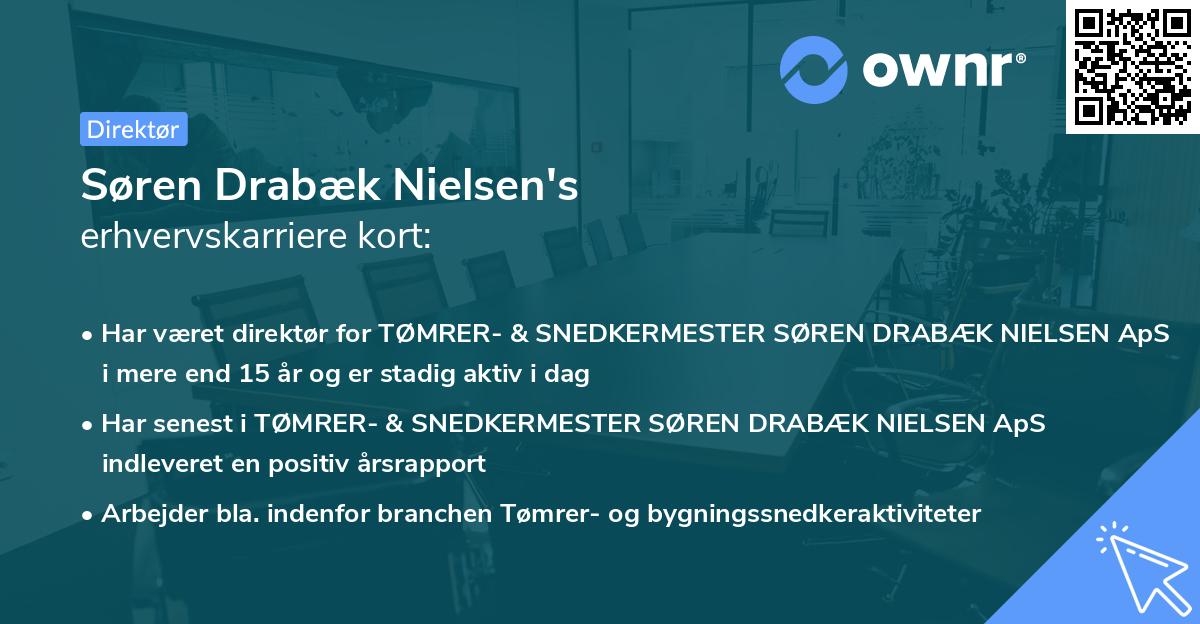 Søren Drabæk Nielsen's erhvervskarriere kort