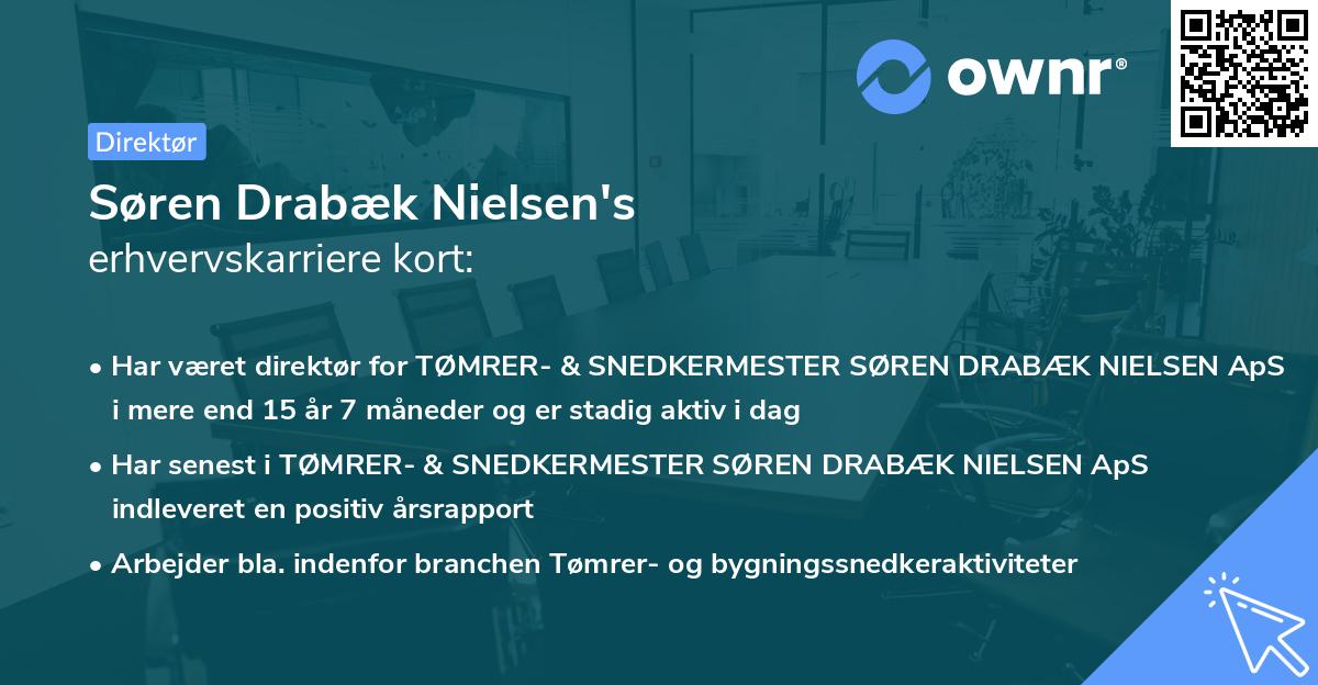 Søren Drabæk Nielsen's erhvervskarriere kort