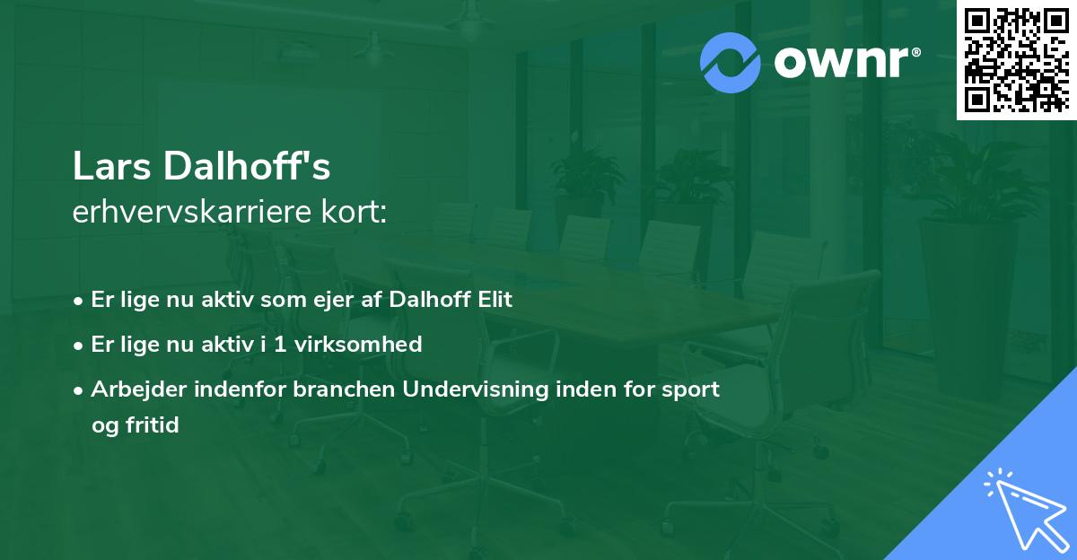 Lars Dalhoff's erhvervskarriere kort