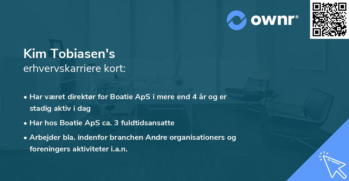 Kim Tobiasen's erhvervskarriere kort