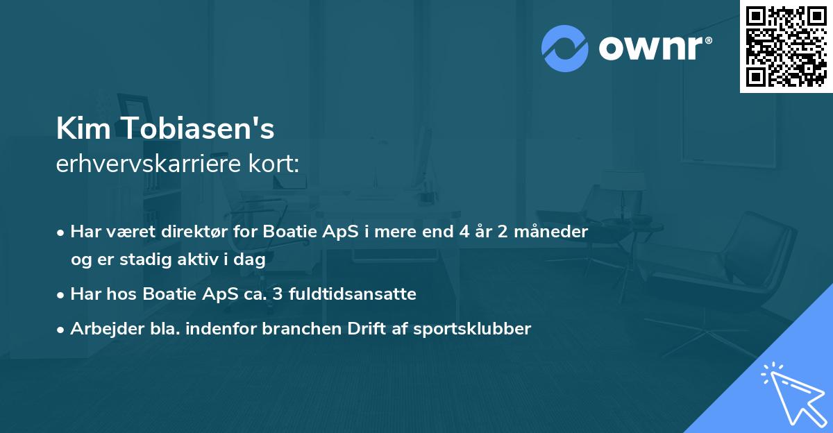 Kim Tobiasen's erhvervskarriere kort