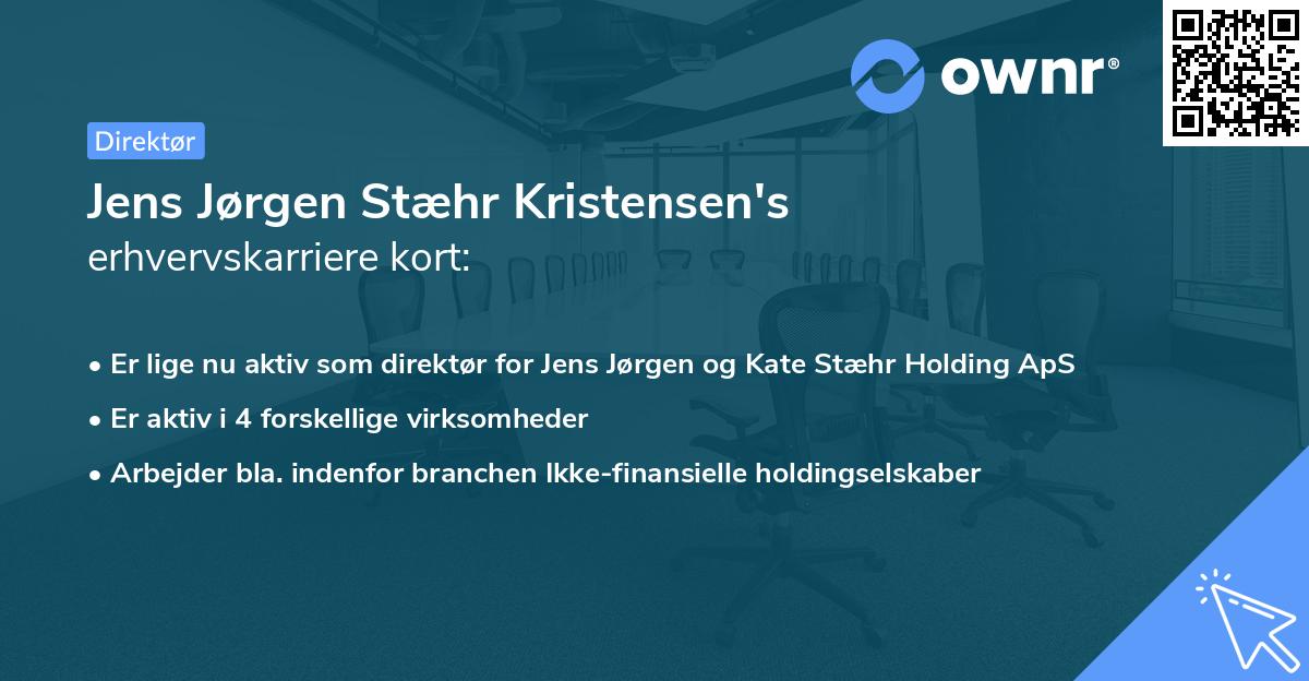 Jens Jørgen Stæhr Kristensen's erhvervskarriere kort