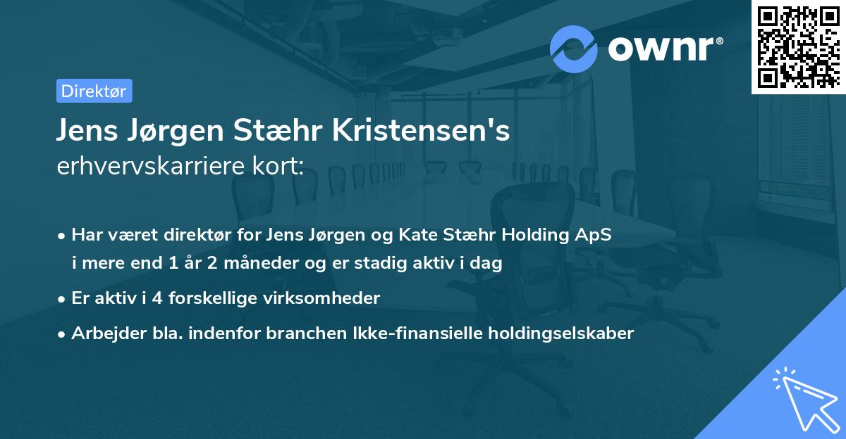 Jens Jørgen Stæhr Kristensen's erhvervskarriere kort