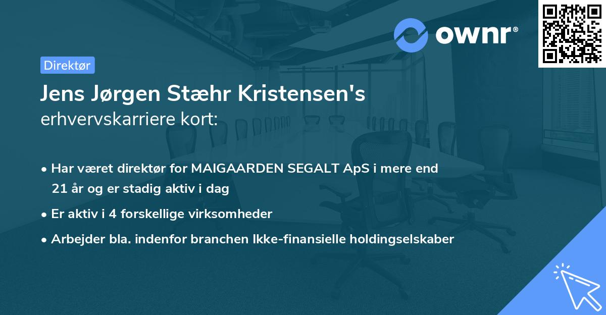 Jens Jørgen Stæhr Kristensen's erhvervskarriere kort