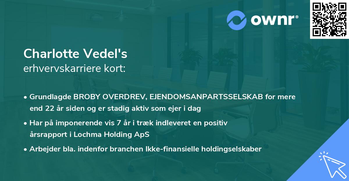 Charlotte Vedel's erhvervskarriere kort