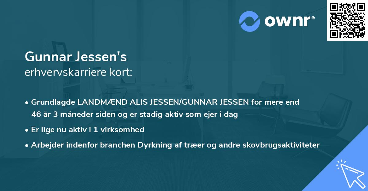 Gunnar Jessen's erhvervskarriere kort