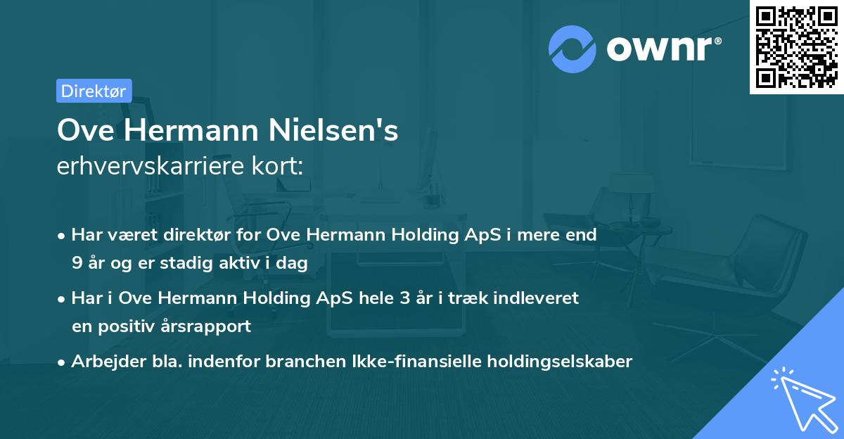 Ove Hermann Nielsen's erhvervskarriere kort