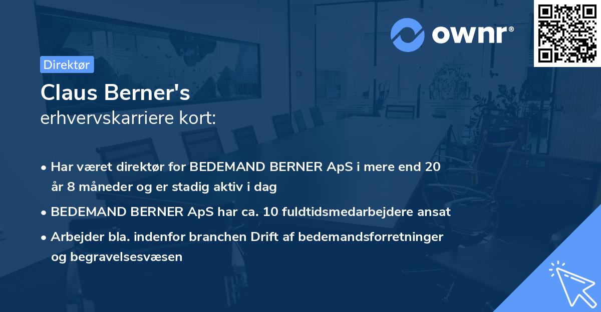 Claus Berner's erhvervskarriere kort