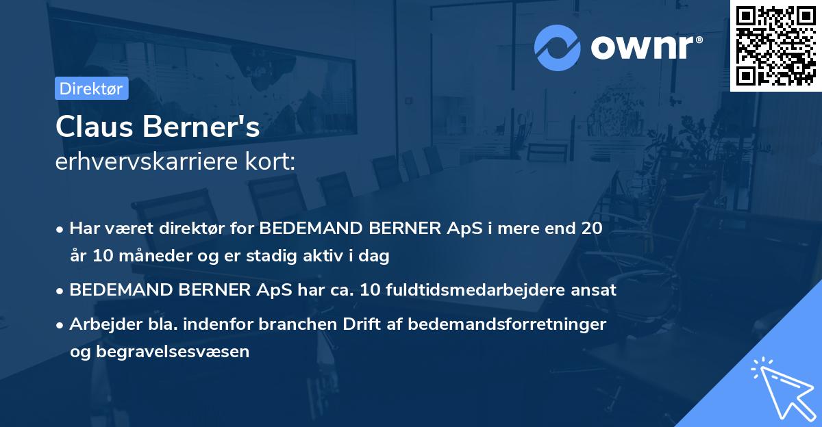 Claus Berner's erhvervskarriere kort