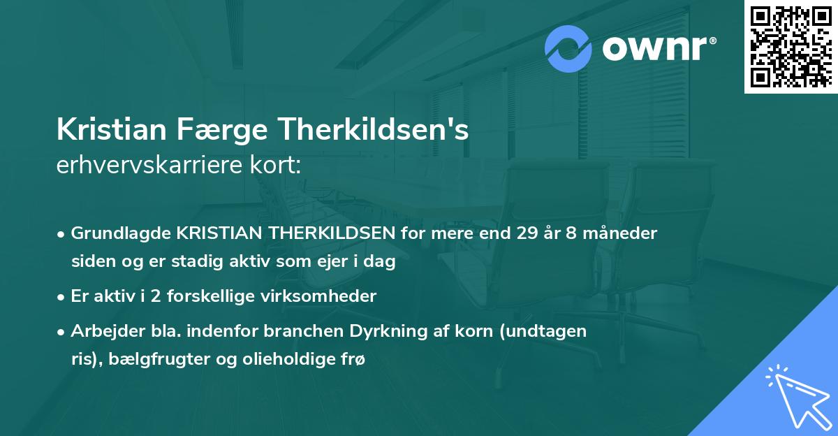 Kristian Færge Therkildsen's erhvervskarriere kort