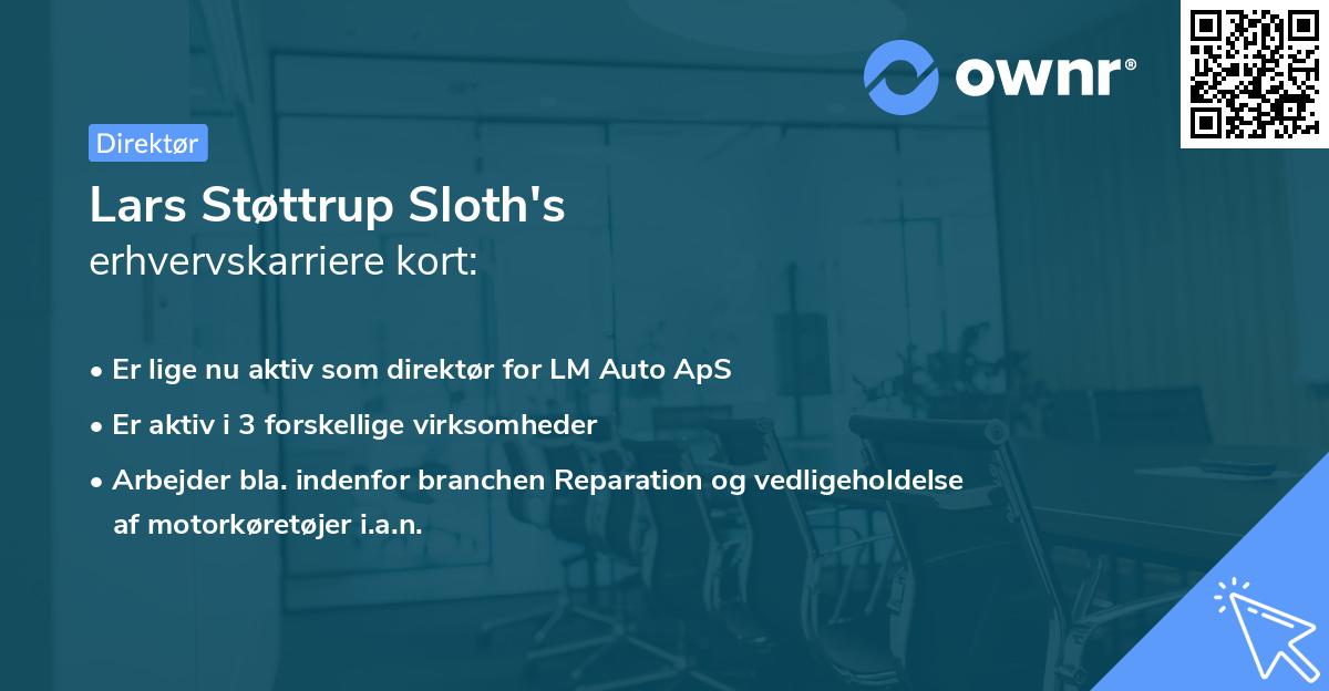 Lars Støttrup Sloth's erhvervskarriere kort