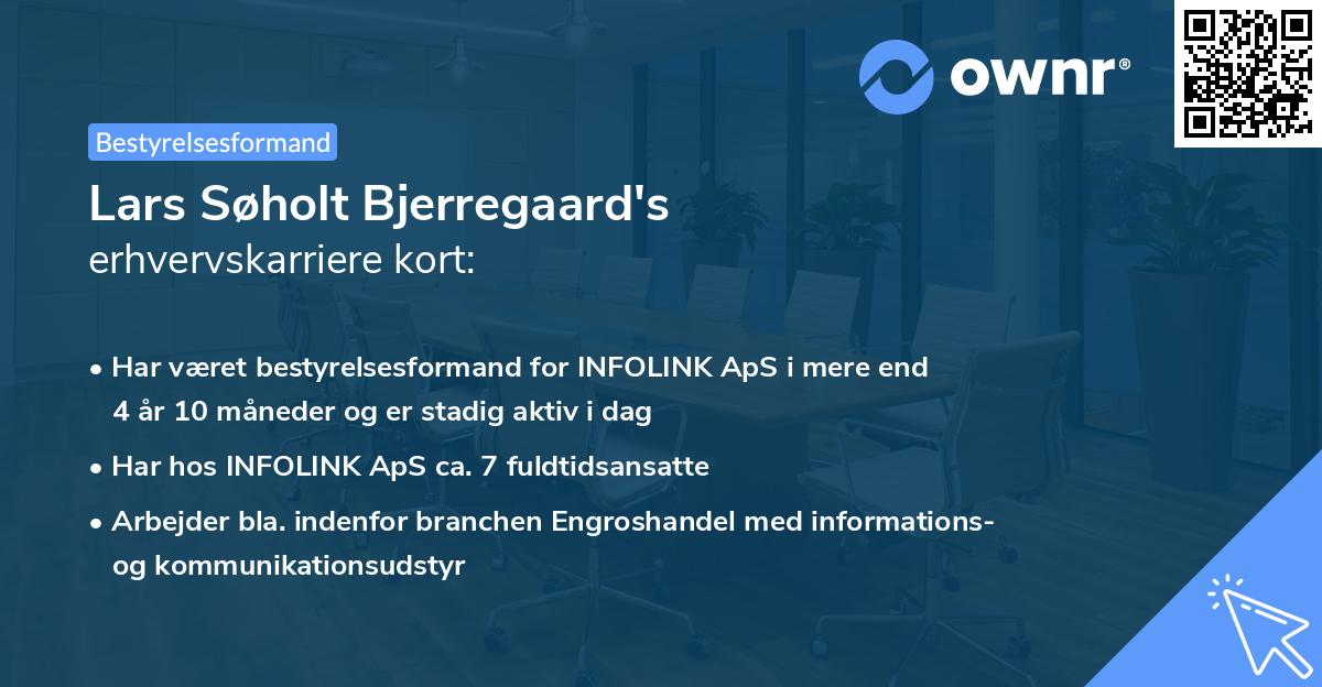 Lars Søholt Bjerregaard's erhvervskarriere kort