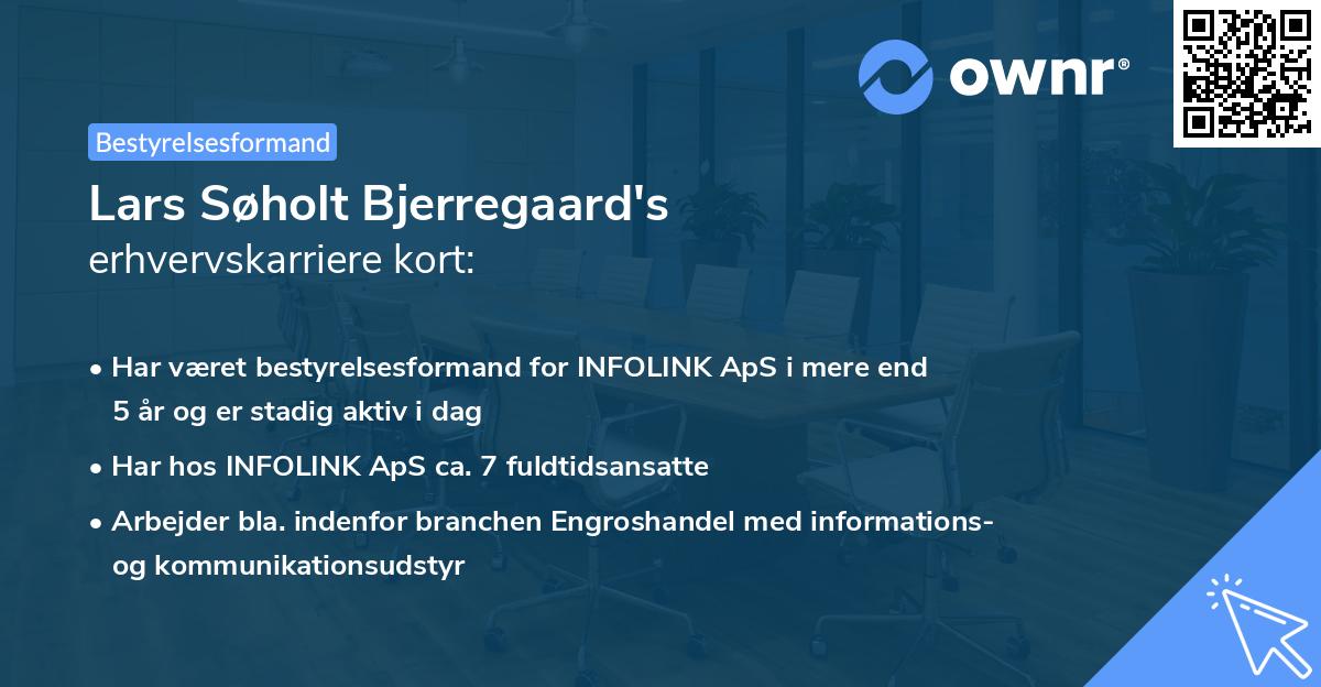 Lars Søholt Bjerregaard's erhvervskarriere kort