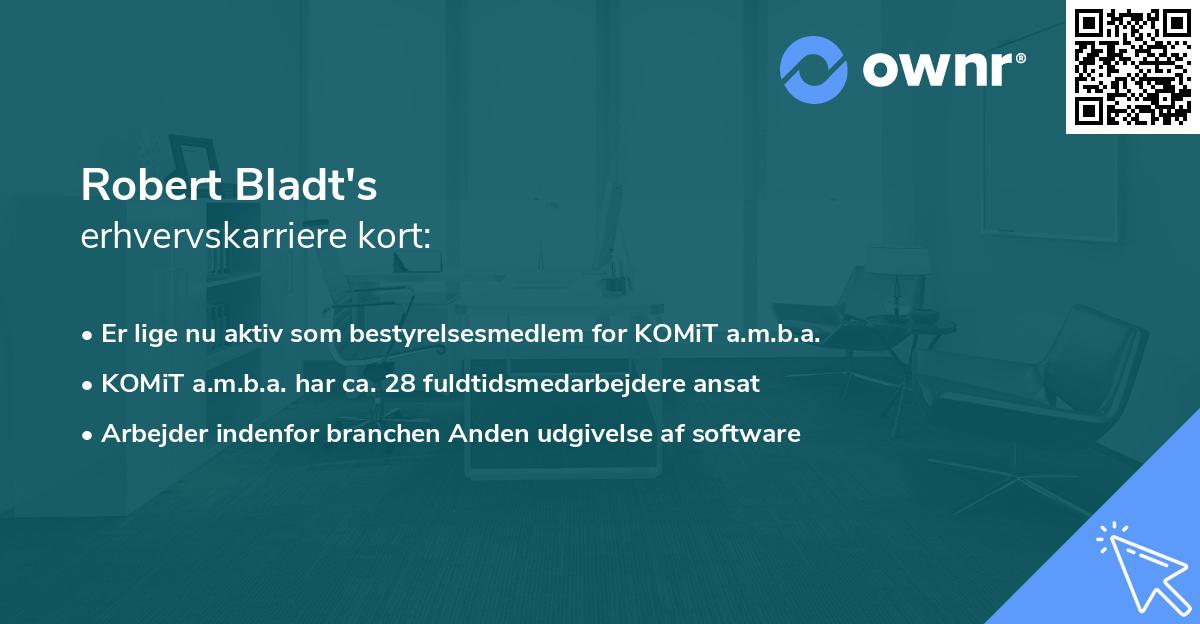 Robert Bladt's erhvervskarriere kort