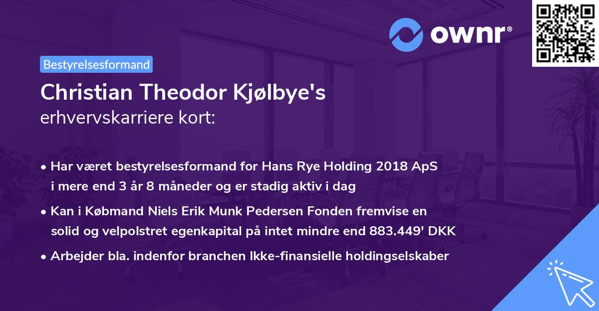 Christian Theodor Kjølbye's erhvervskarriere kort