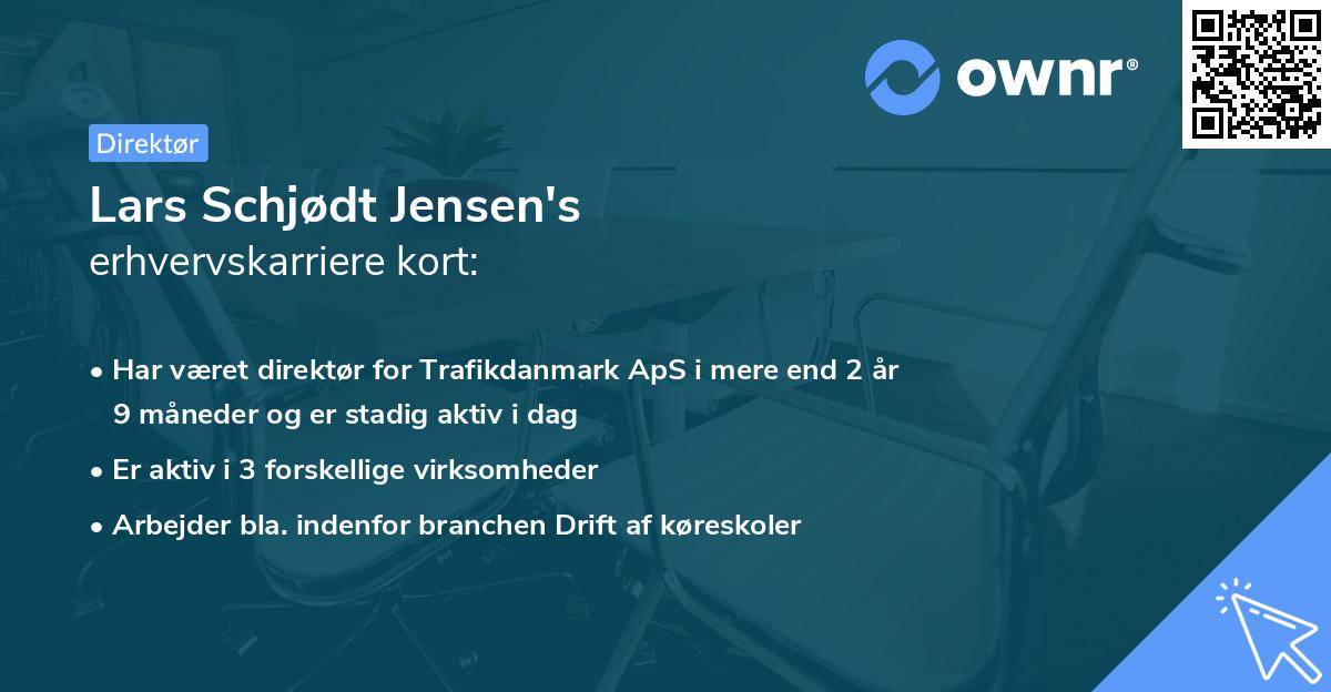 Lars Schjødt Jensen's erhvervskarriere kort