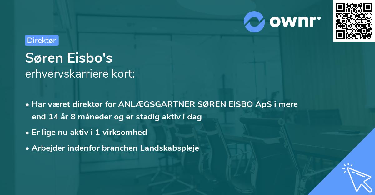 Søren Eisbo's erhvervskarriere kort