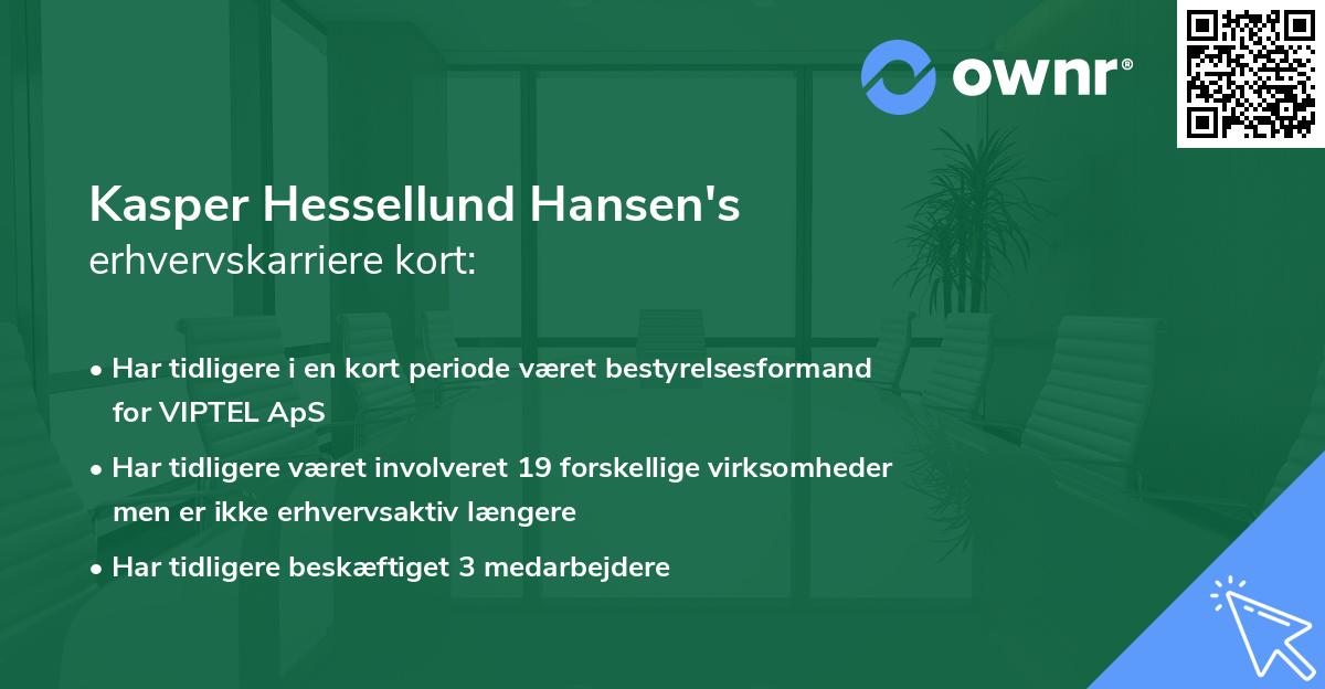 Kasper Hessellund Hansen's erhvervskarriere kort