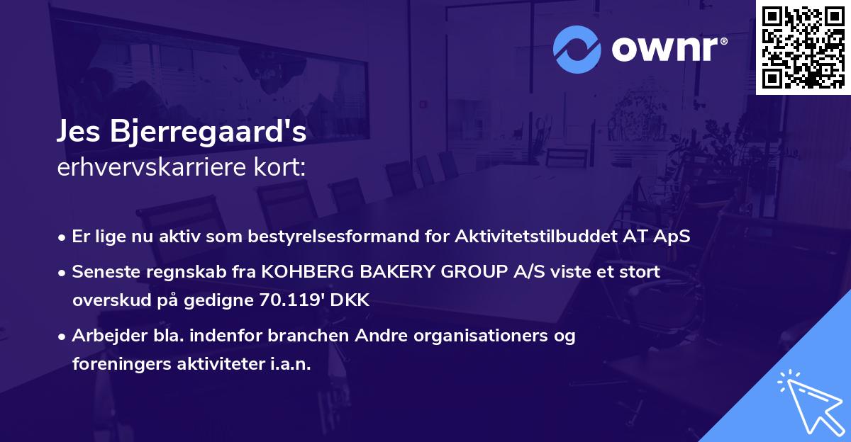 Jes Bjerregaard's erhvervskarriere kort