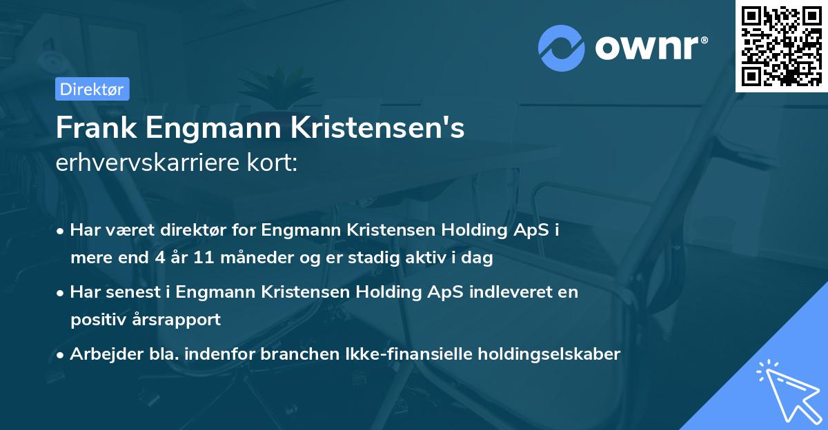 Frank Engmann Kristensen's erhvervskarriere kort