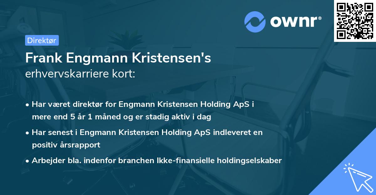 Frank Engmann Kristensen's erhvervskarriere kort