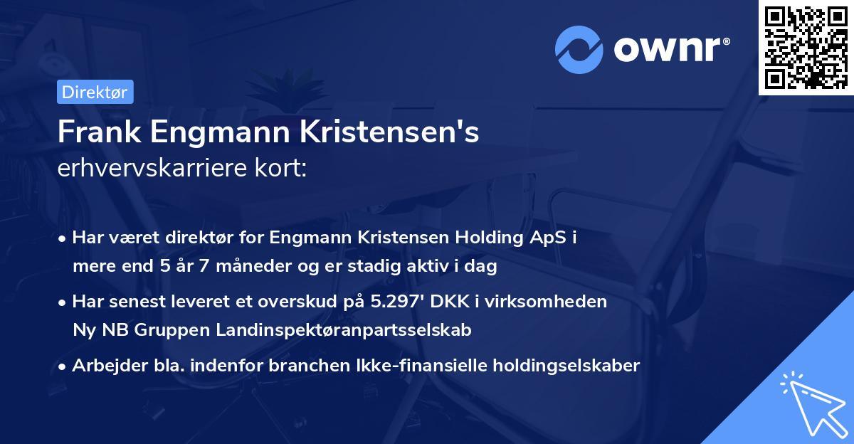Frank Engmann Kristensen's erhvervskarriere kort