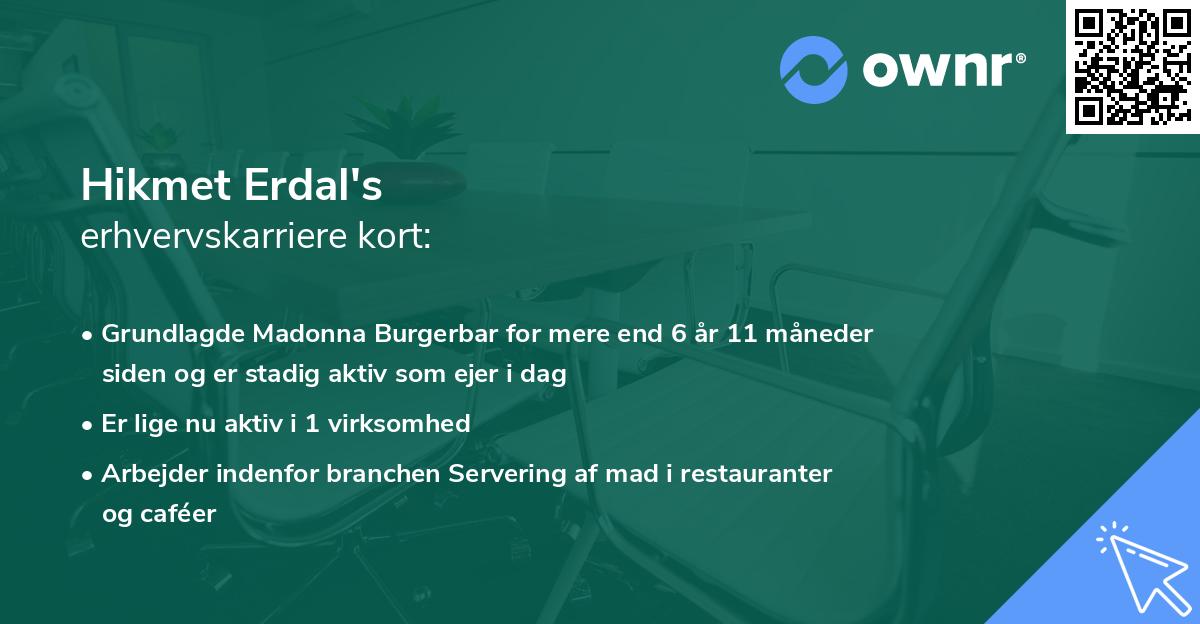 Hikmet Erdal's erhvervskarriere kort