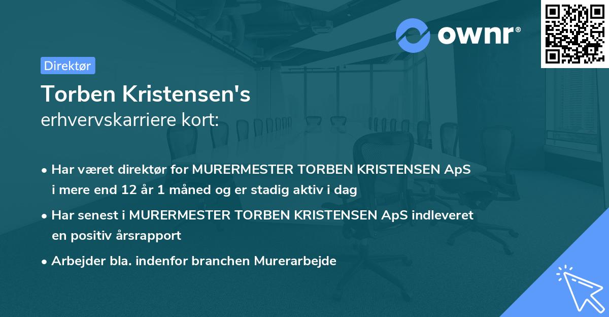 Torben Kristensen's erhvervskarriere kort
