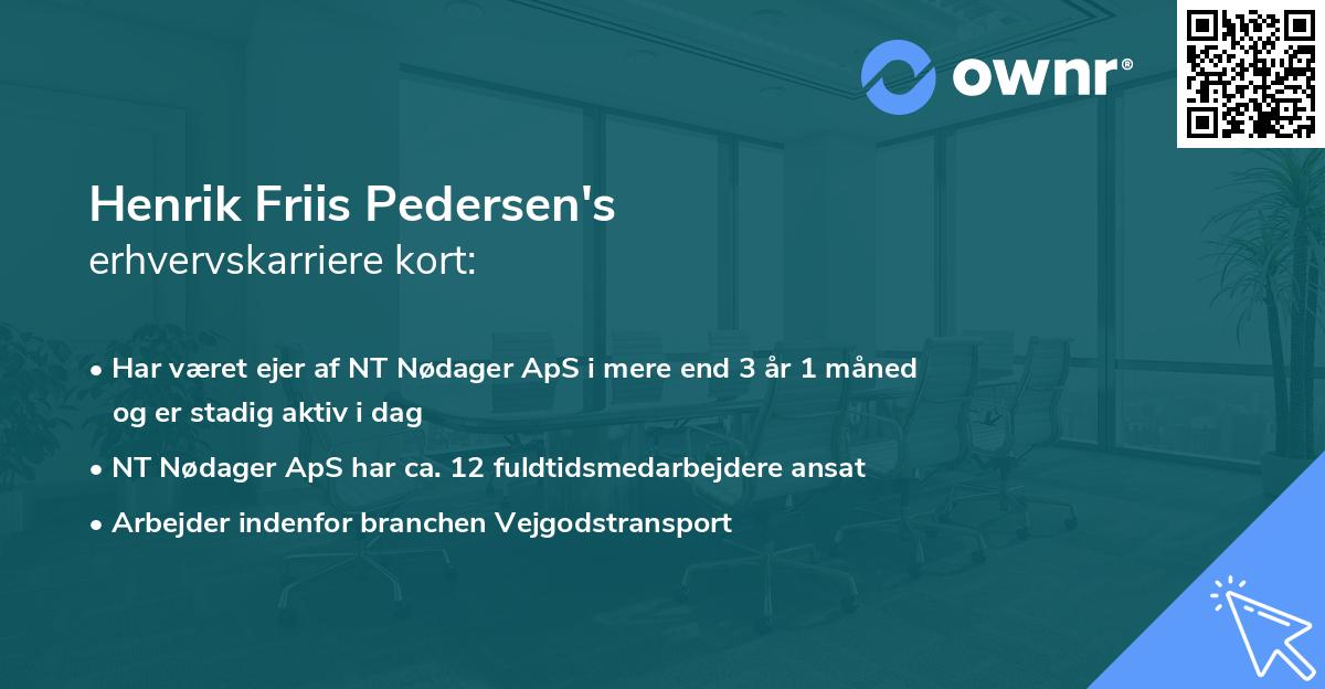 Henrik Friis Pedersen's erhvervskarriere kort
