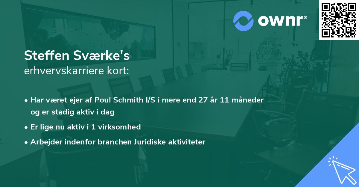 Steffen Sværke's erhvervskarriere kort