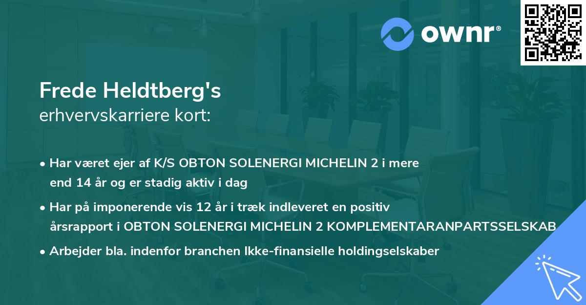 Frede Heldtberg's erhvervskarriere kort