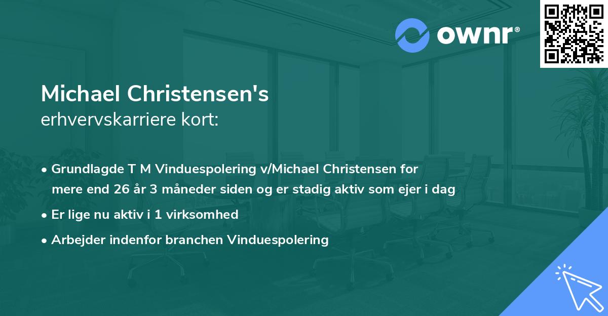 Michael Christensen's erhvervskarriere kort