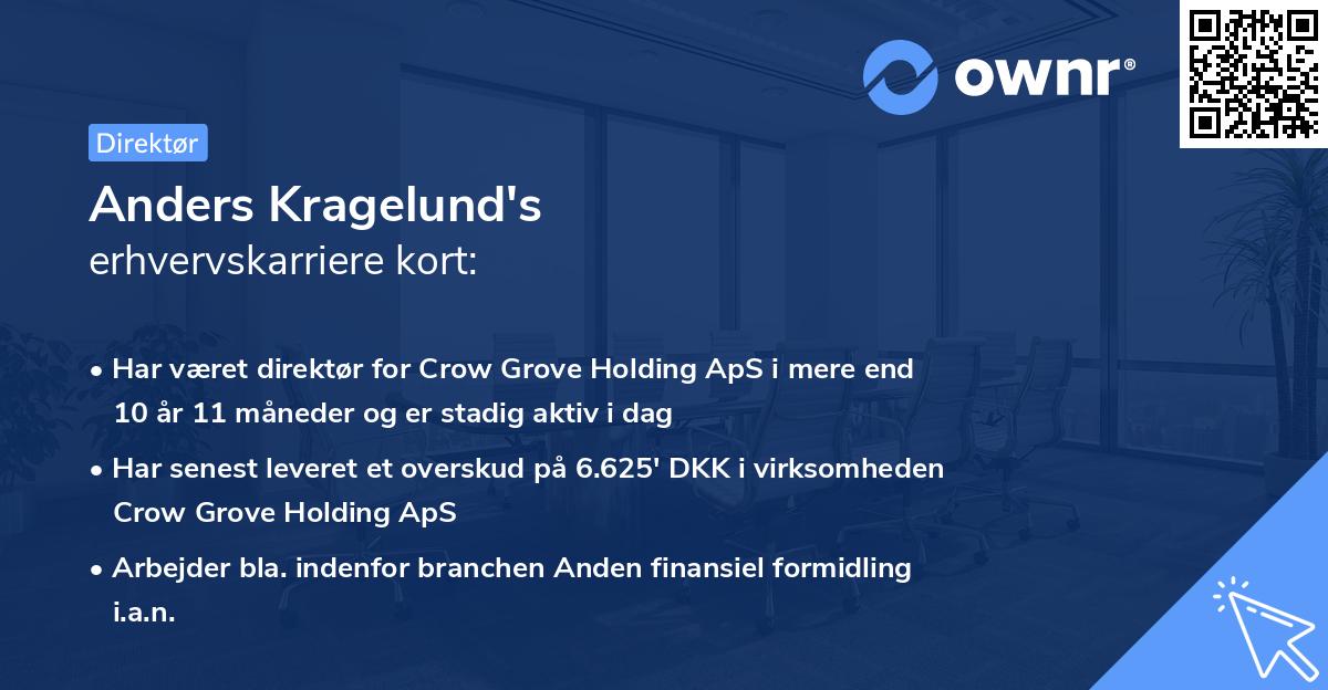 Anders Kragelund's erhvervskarriere kort