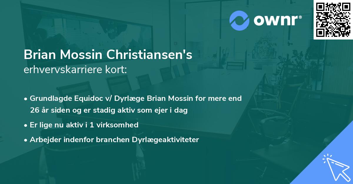 Brian Mossin Christiansen's erhvervskarriere kort