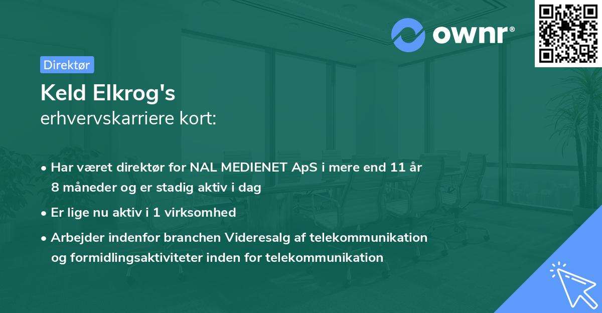 Keld Elkrog's erhvervskarriere kort