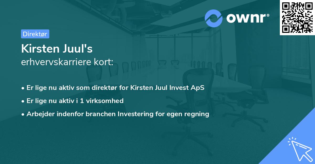 Kirsten Juul's erhvervskarriere kort