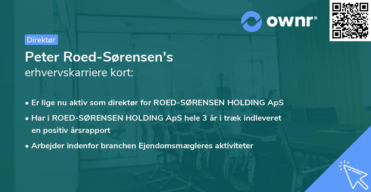 Peter Roed-Sørensen's erhvervskarriere kort