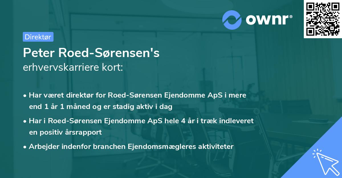 Peter Roed-Sørensen's erhvervskarriere kort