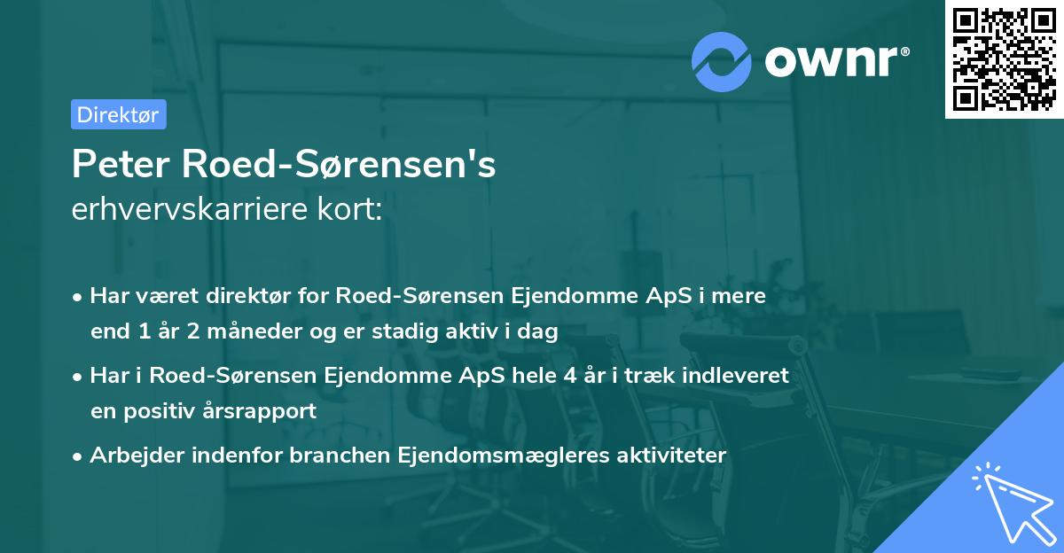 Peter Roed-Sørensen's erhvervskarriere kort