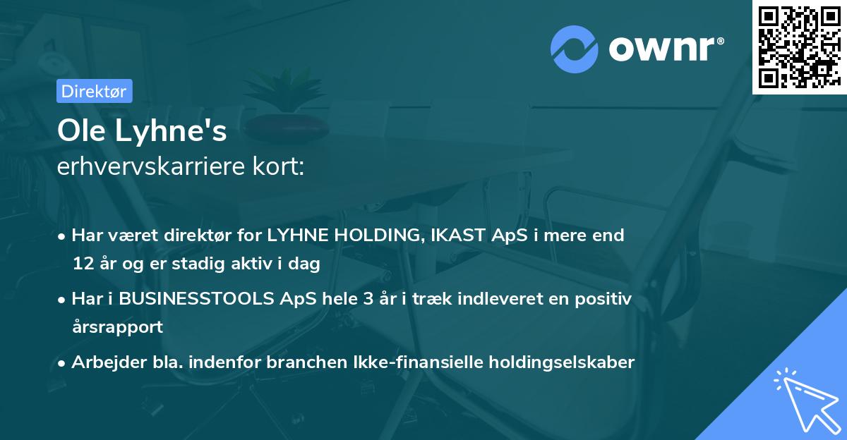 Ole Lyhne's erhvervskarriere kort