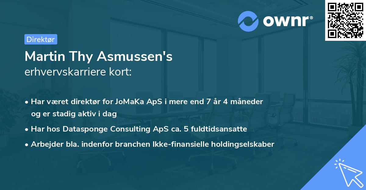 Martin Thy Asmussen's erhvervskarriere kort
