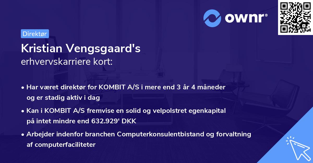 Kristian Vengsgaard's erhvervskarriere kort