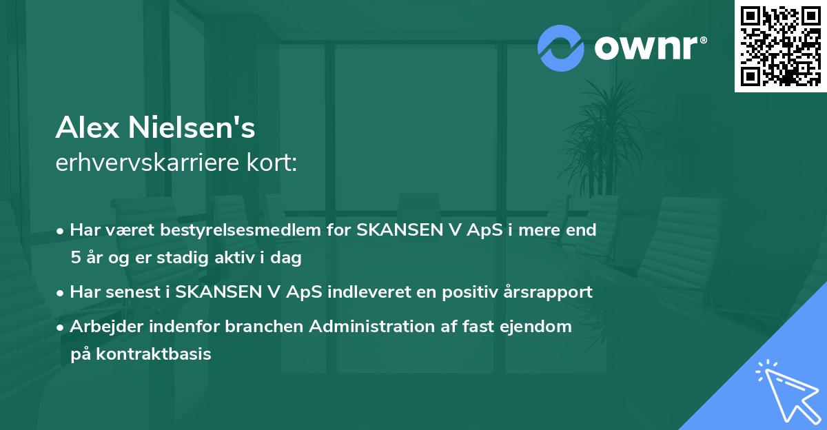 Alex Nielsen's erhvervskarriere kort