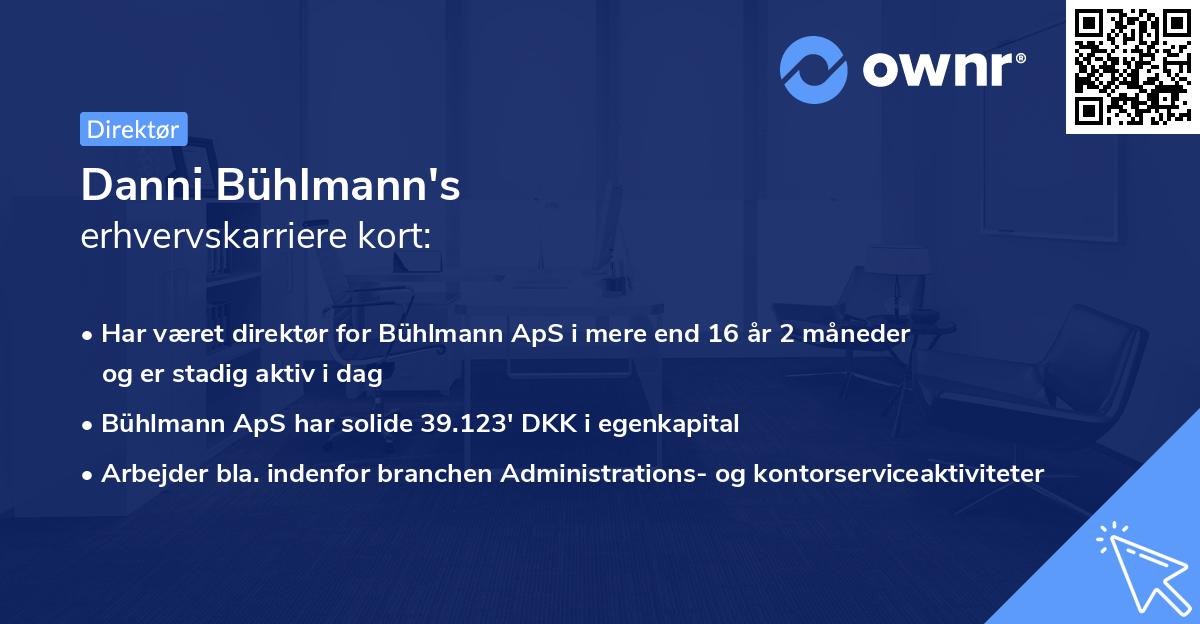 Danni Bühlmann's erhvervskarriere kort