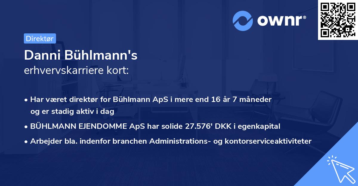 Danni Bühlmann's erhvervskarriere kort