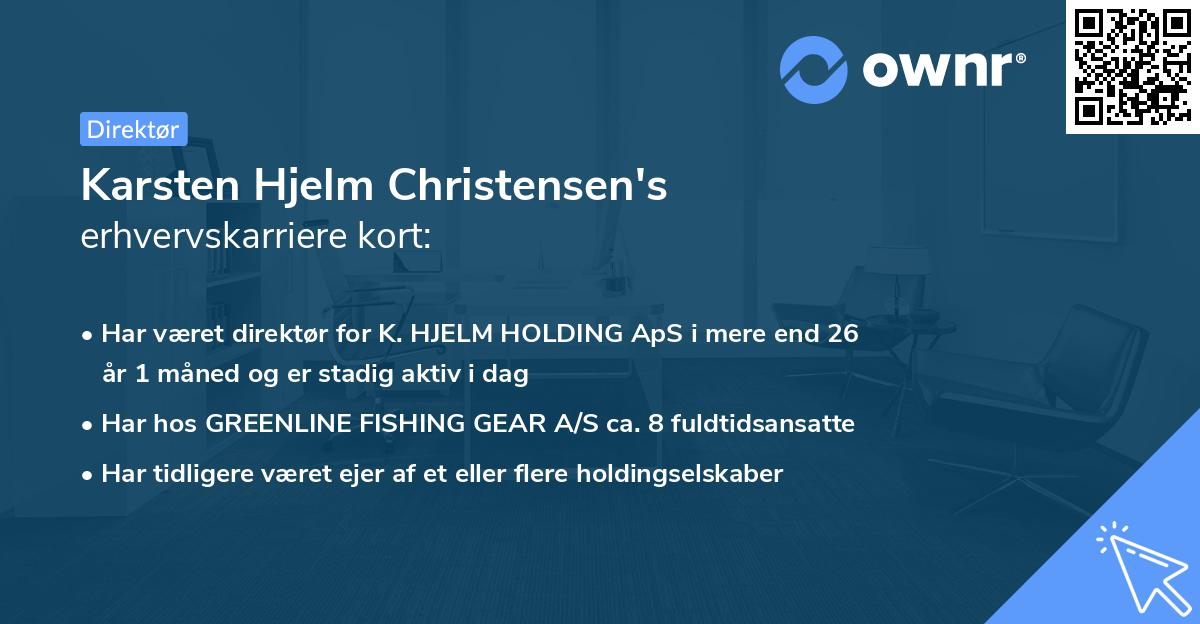 Karsten Hjelm Christensen's erhvervskarriere kort