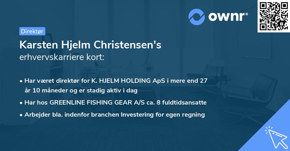 Karsten Hjelm Christensen's erhvervskarriere kort
