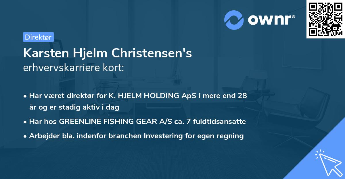 Karsten Hjelm Christensen's erhvervskarriere kort
