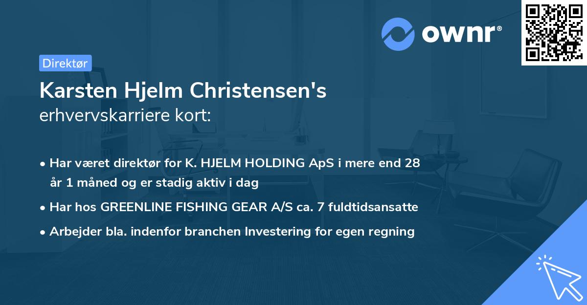 Karsten Hjelm Christensen's erhvervskarriere kort