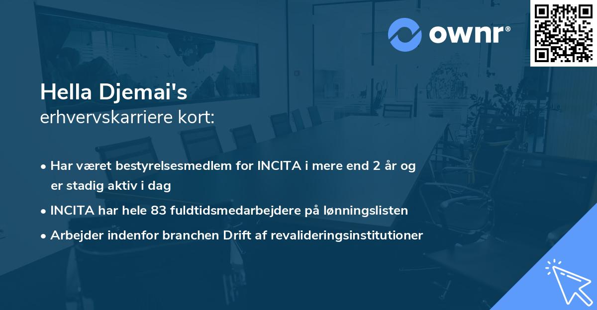 Hella Djemai's erhvervskarriere kort
